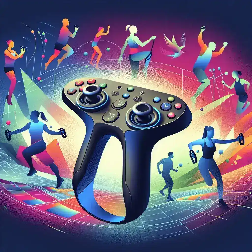 "Kontroler VR Fitness Sony dengan Haptic Feedback, dilengkapi desain ergonomis dan fitur inovatif untuk pengalaman gaming yang imersif."