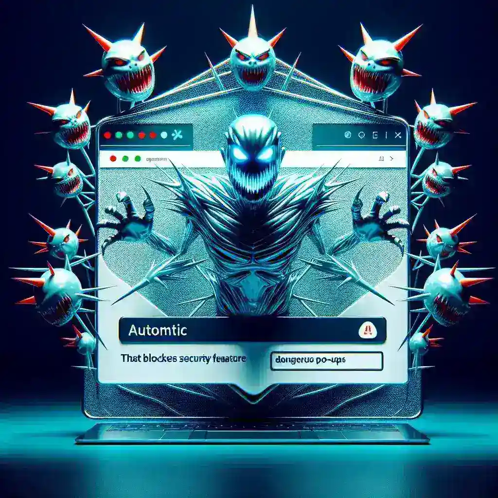 "Ilustrasi tampilan Google Chrome dengan fitur baru untuk memblokir otomatis pop-up berbahaya, meningkatkan keamanan pengguna saat browsing."