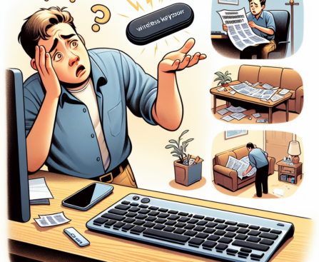 "Keyboard nirkabel Logitech dengan penerima yang hilang, menunjukkan langkah-langkah untuk mengatasi masalah kehilangan penerima dalam artikel Langkah yang Harus Dilakukan Jika Penerima Keyboard Nirkabel Logitech Anda Hilang."